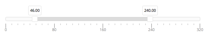 FacetWP slider tooltips and scale / pips