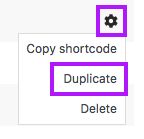 Duplicate, copy or clone a facet