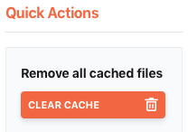 WP Rocket clear cache