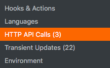 Query Monitor HTTP API Calls orange warning