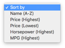 FacetWP Sort facet dropdown example