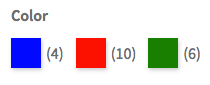How to add result counts to the color swatches in a color facet.