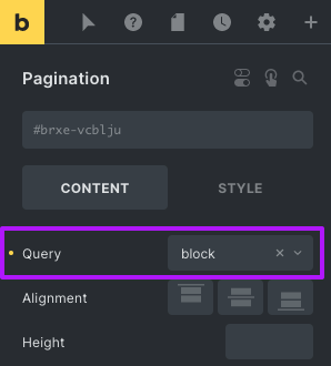 Bricks - Select the right 'Query Loop' element when using a Bricks 'Pagination' element.