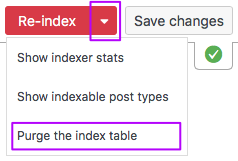 FacetWP Indexing: purge the index table