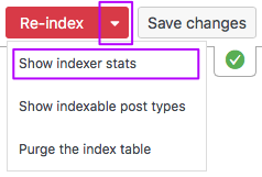How to show the indexer stats.