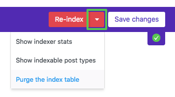 How to purge the index table.
