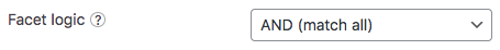 The 'Facet logic' setting.