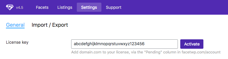 Paste the license key and click 'Activate'.